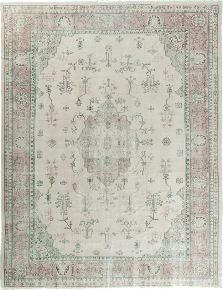 Vintage Turkish Oushak Rug
