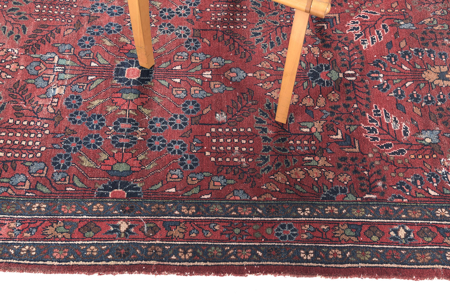 Persian Rug 3876 Vintage Persian Lilihan Distressed Runner 51080