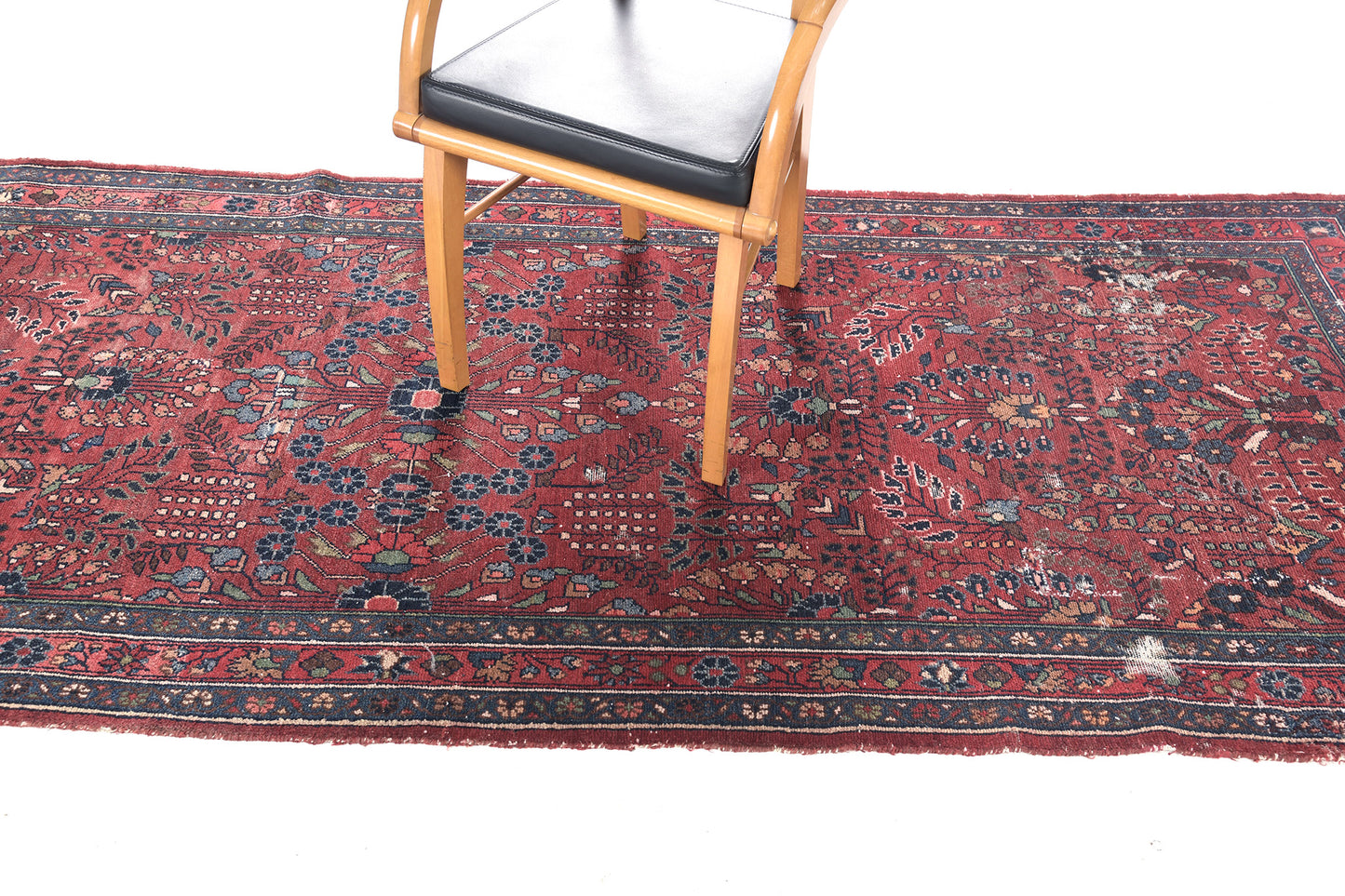 Persian Rug 3875 Vintage Persian Lilihan Distressed Runner 51080