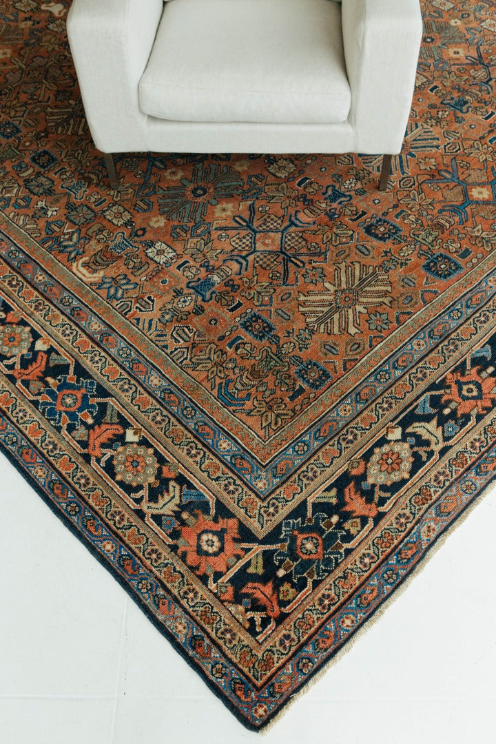Antique Persian Mahal Rug Allover Design 52121