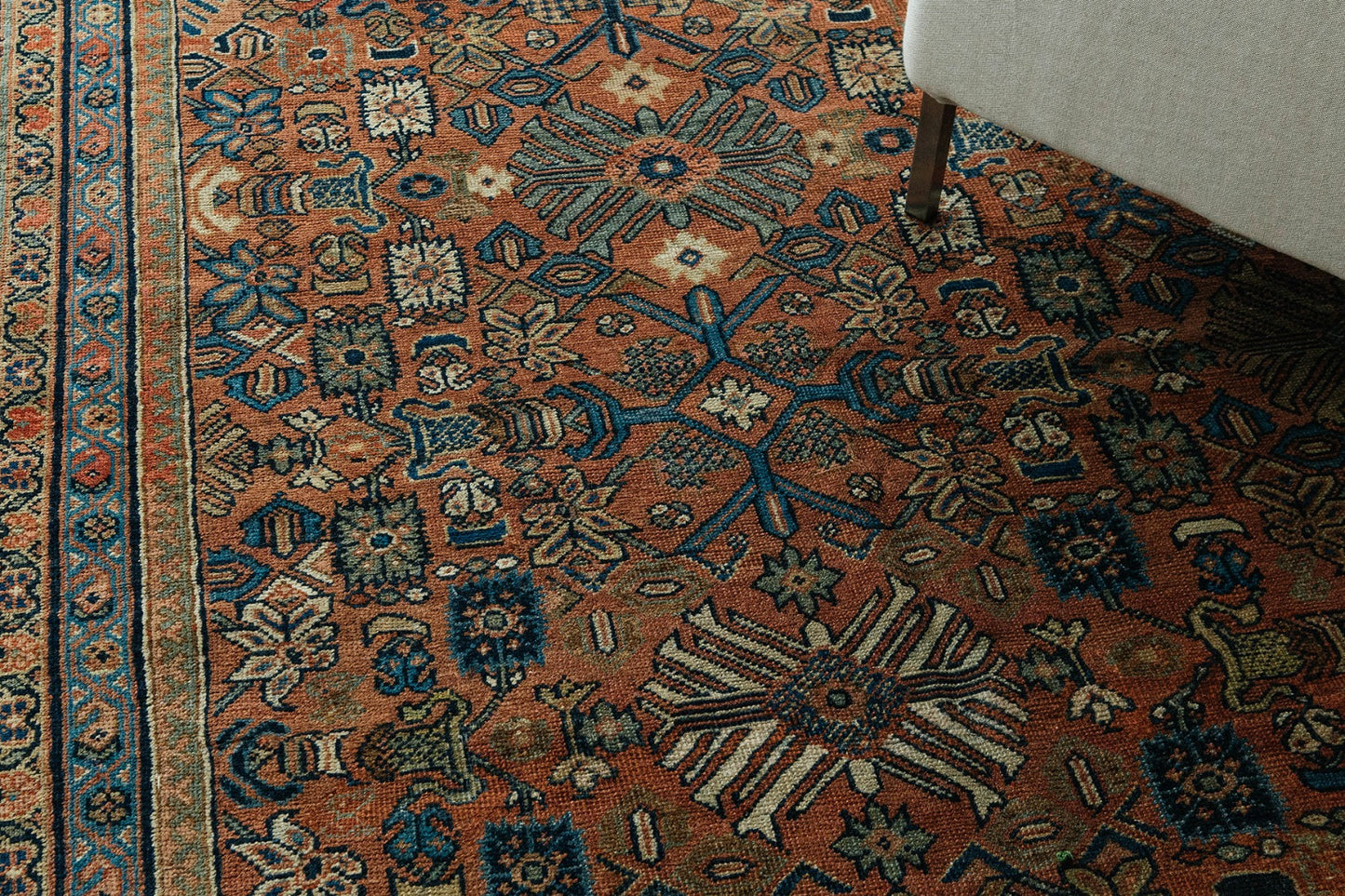 Antique Persian Mahal Rug Allover Design 52121