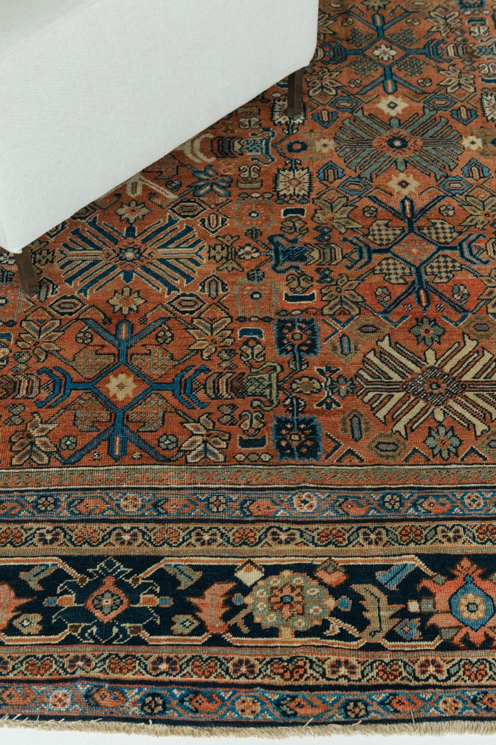 Antique Persian Mahal Rug Allover Design 52121