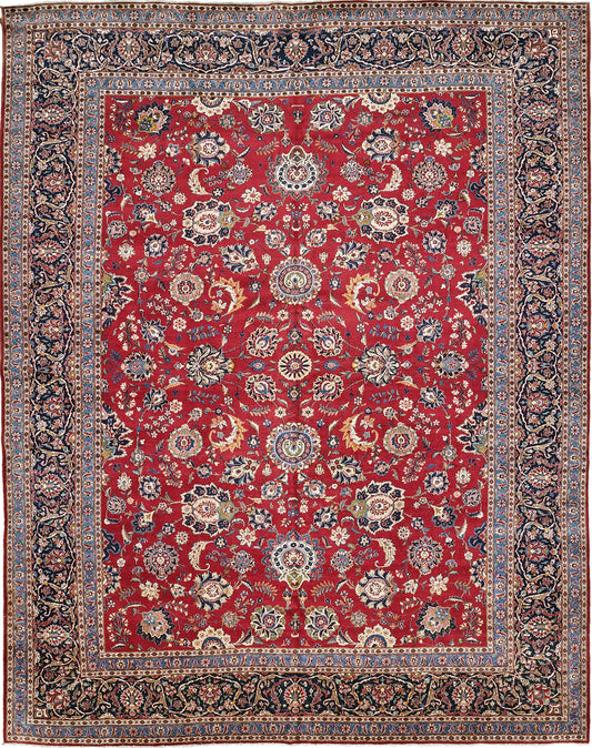 Persian Rug 3686 Vintage Persian Kashan Style Allover Design 52601