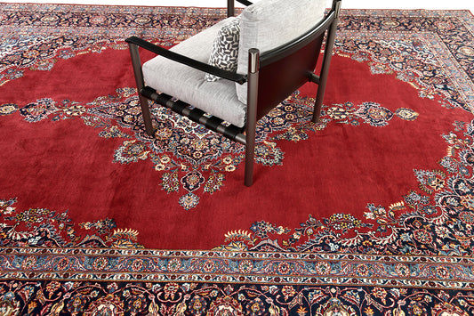 Persian Rug 3637 Vintage Persian Kashan 53338