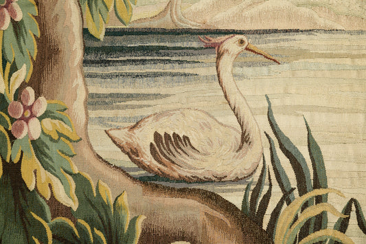 1900's Antique Vertical French Tapestry