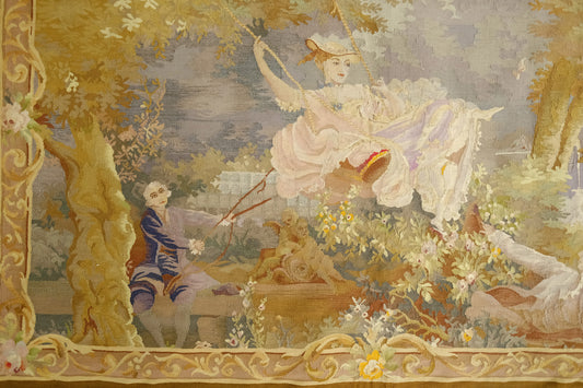 Antique Horizontal French Tapestry