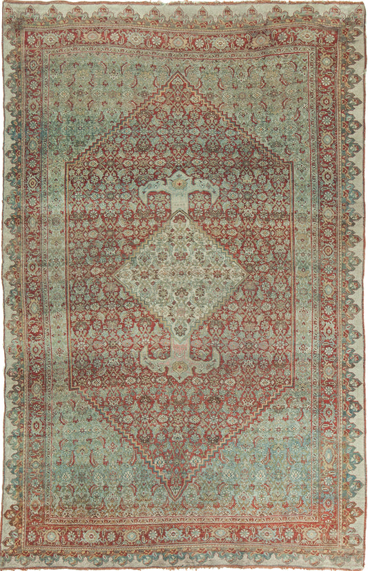 Persian Rug 596 Antique Persian Halvai Bidjar Herati Design 55059