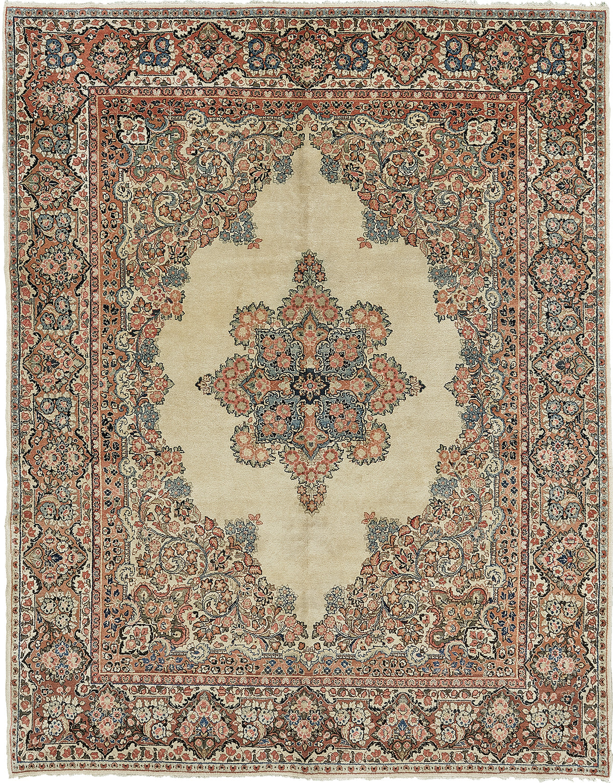 Persian Rug 4114 Vintage Persian Sarouk Rug 55068