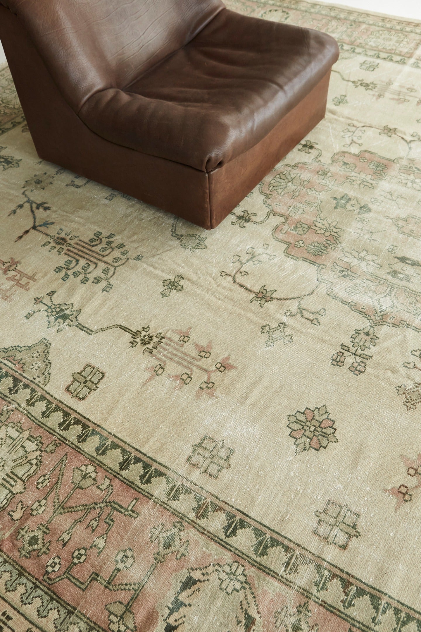 Vintage Turkish Oushak Rug