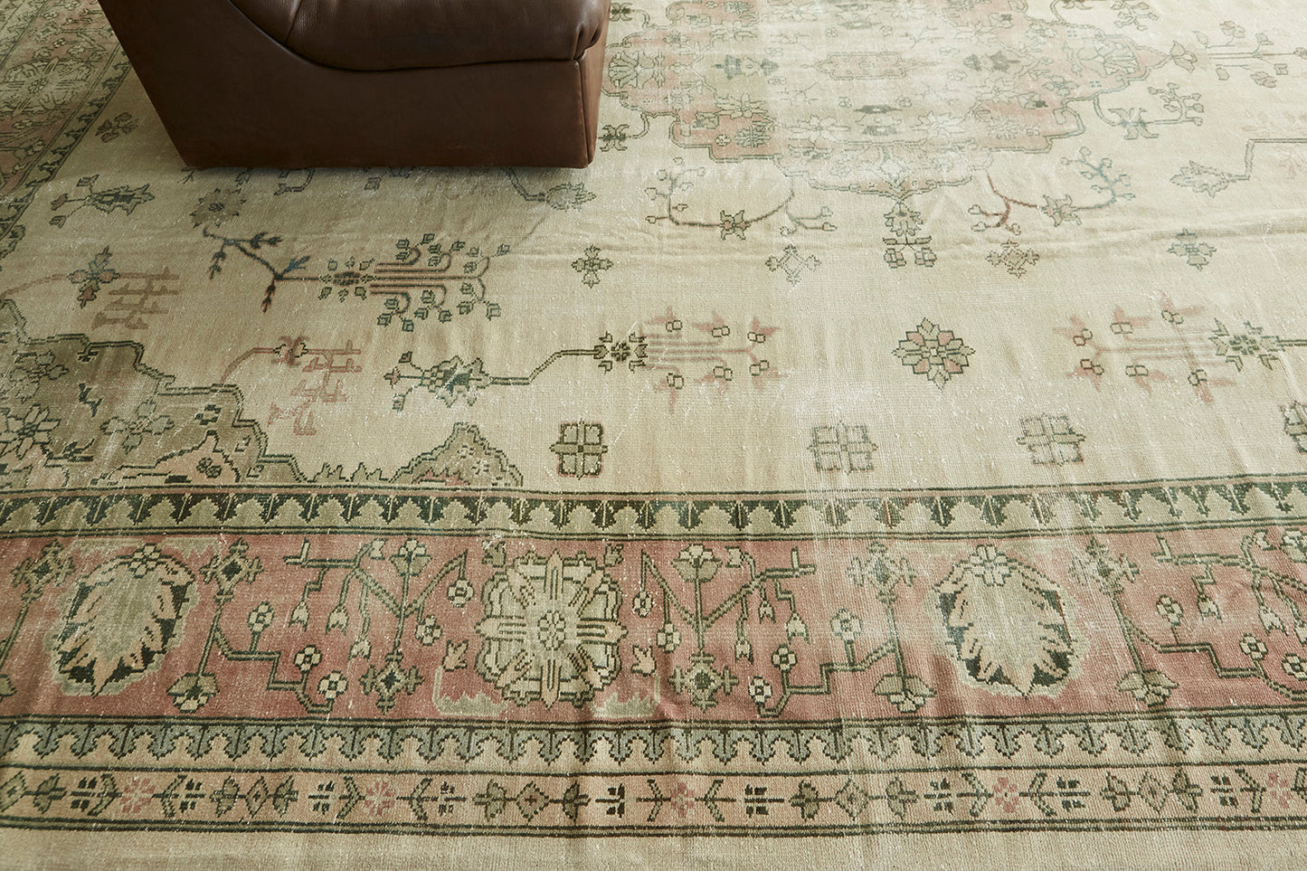 Vintage Turkish Oushak Rug