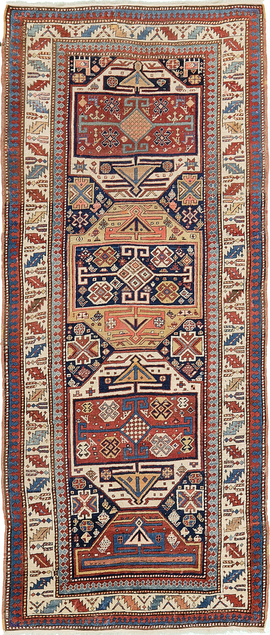 Vintage Russian Kazak Runner