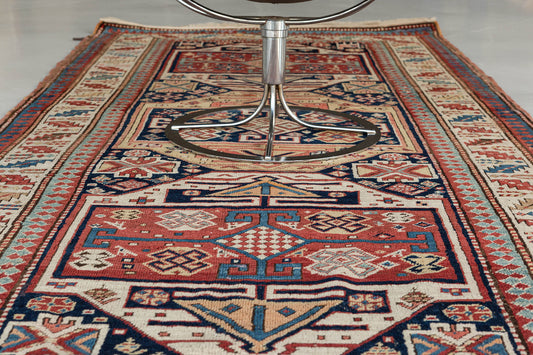 Vintage Russian Kazak Runner
