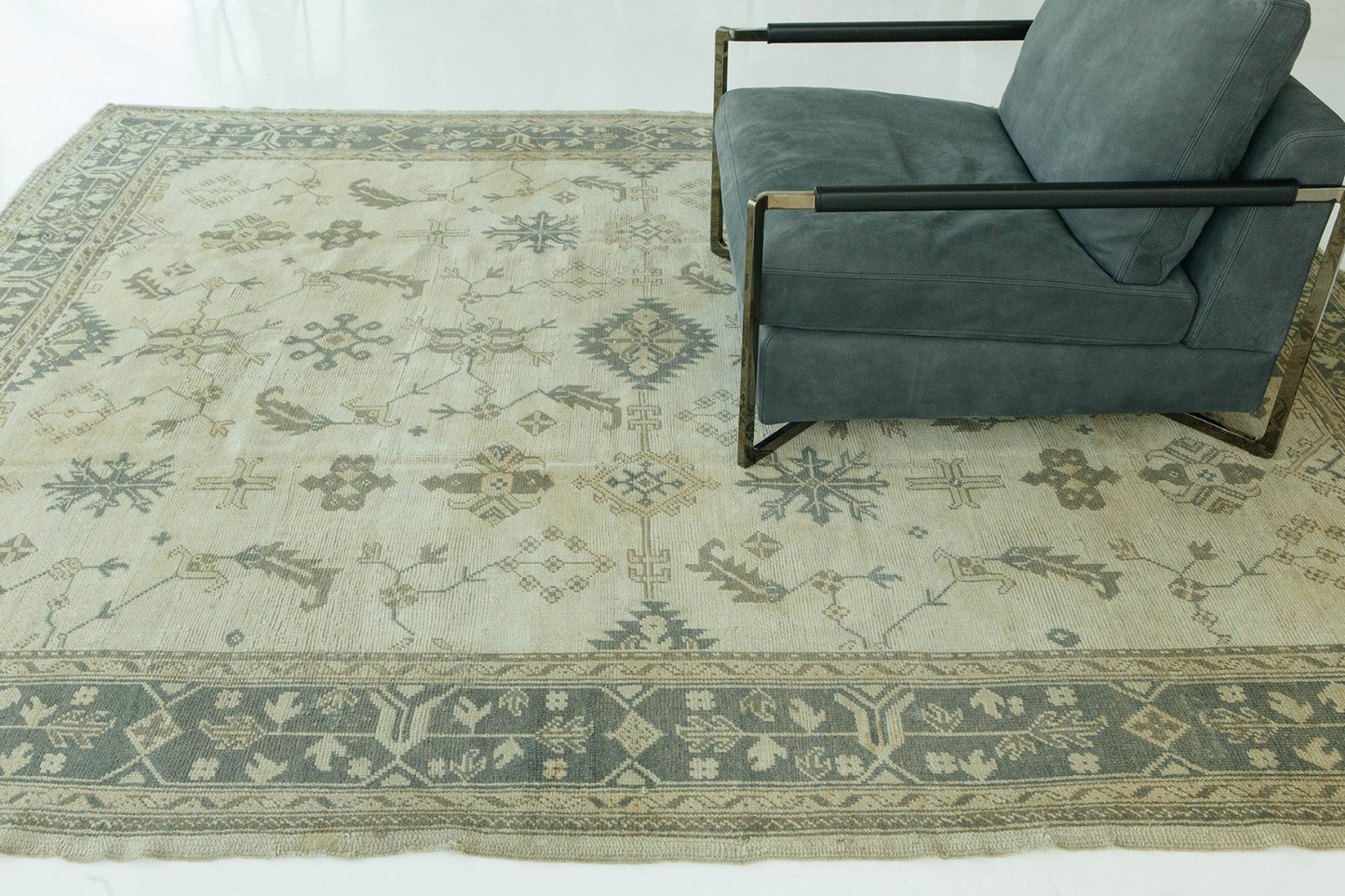Antique Turkish Oushak Rug