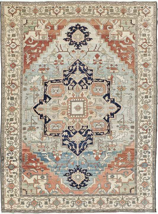 Persian Rug 3442 Vintage Persian Heriz Serapi Style Rug 57537
