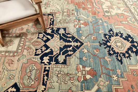 Persian Rug 3443 Vintage Persian Heriz Serapi Style Rug 57537