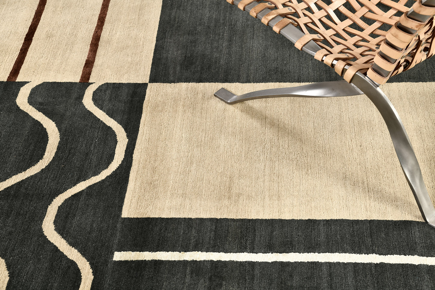 Natural Dye Contemporary Design Rug Mondrian Collection