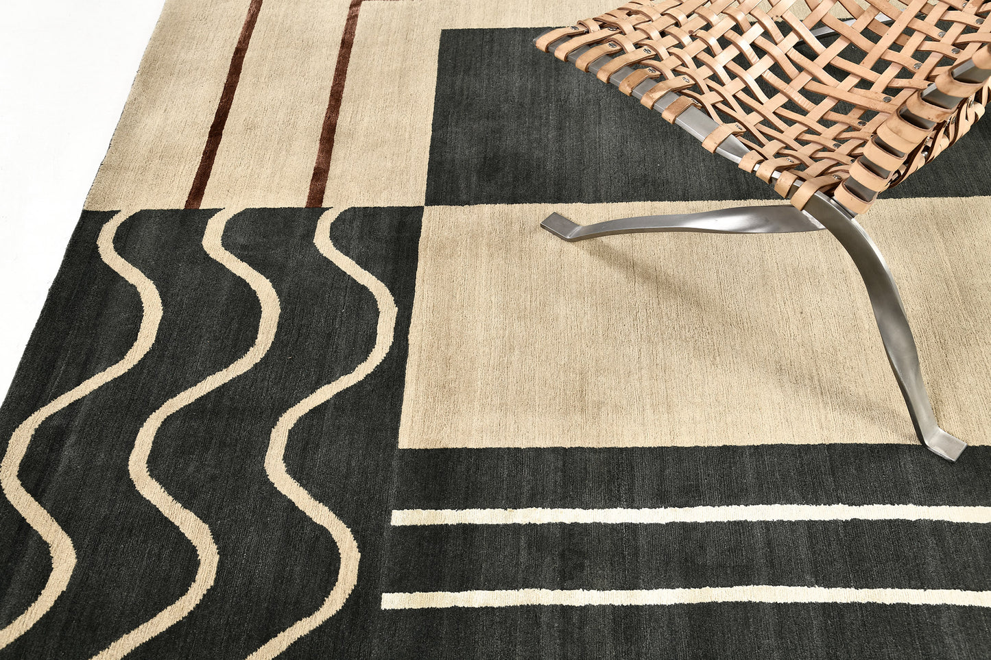 Natural Dye Contemporary Design Rug Mondrian Collection