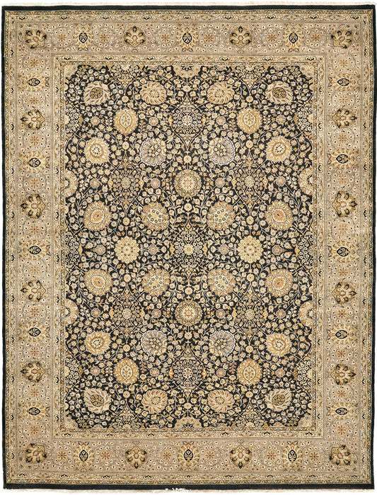 Fine Natural Dye Tabriz Allover Design Rug