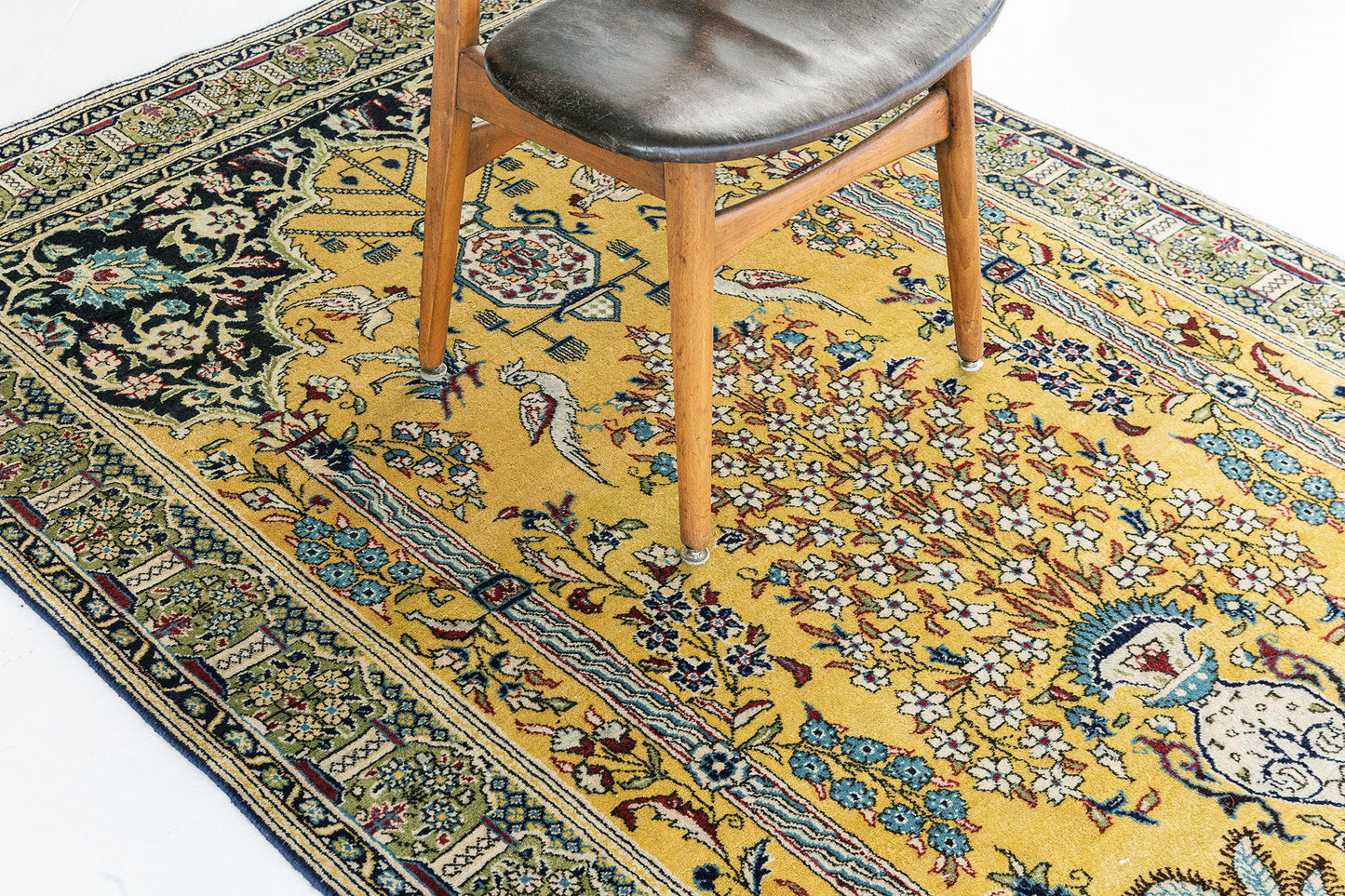 Persian Rug 4079 Vintage Persian Qum Rug 58461