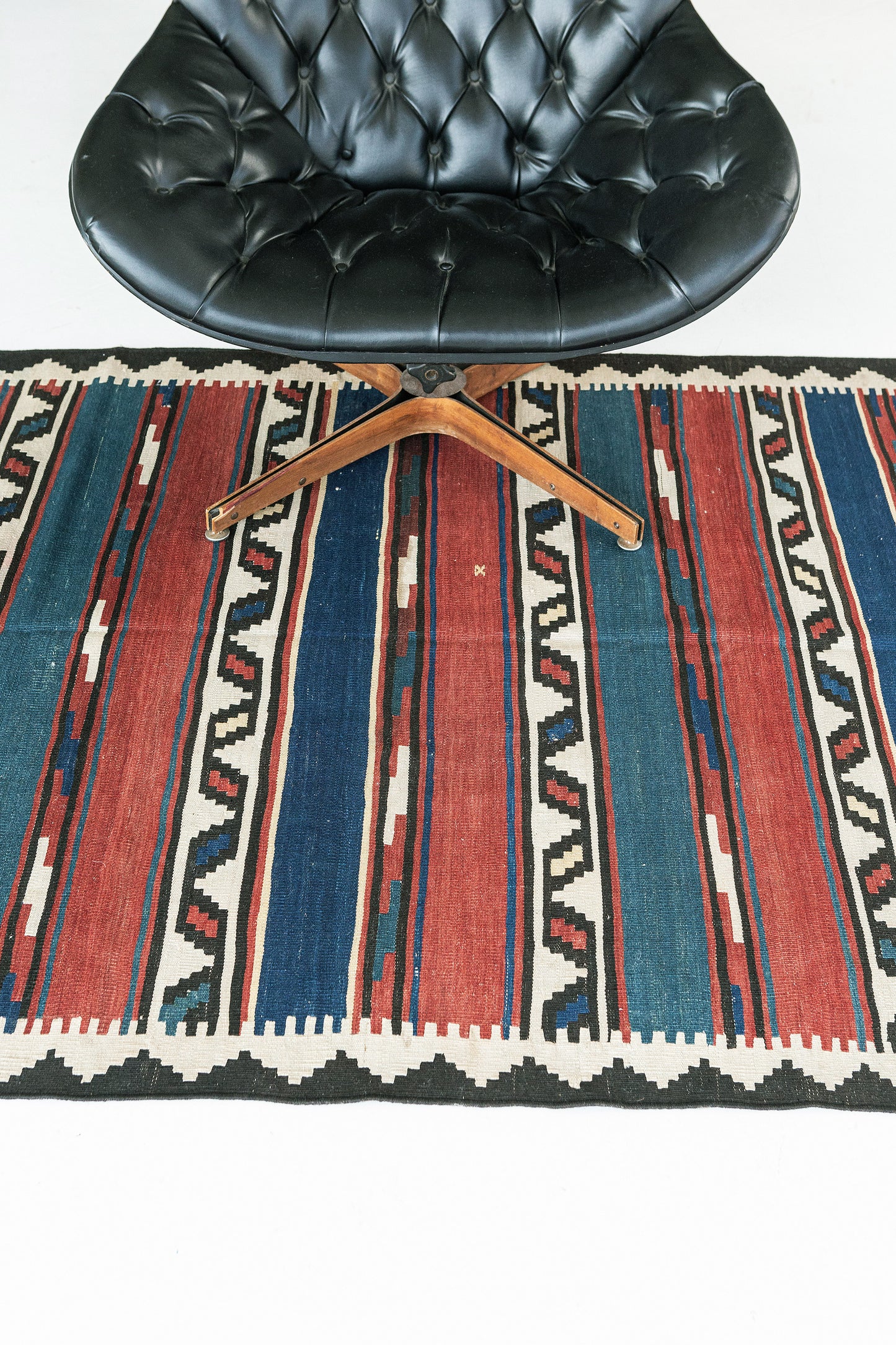 Vintage Caucasian Tribal Shirvan Kilim Rug