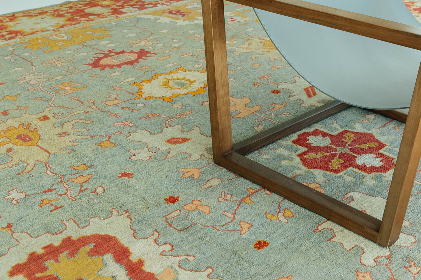 Antique Turkish Angora Oushak Rug