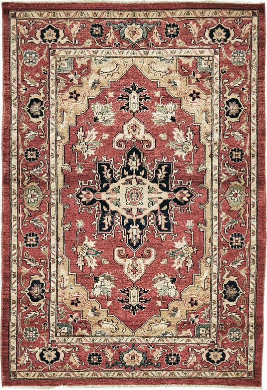 Vegetable Dye Serapi Design Revival Rug One of a kind