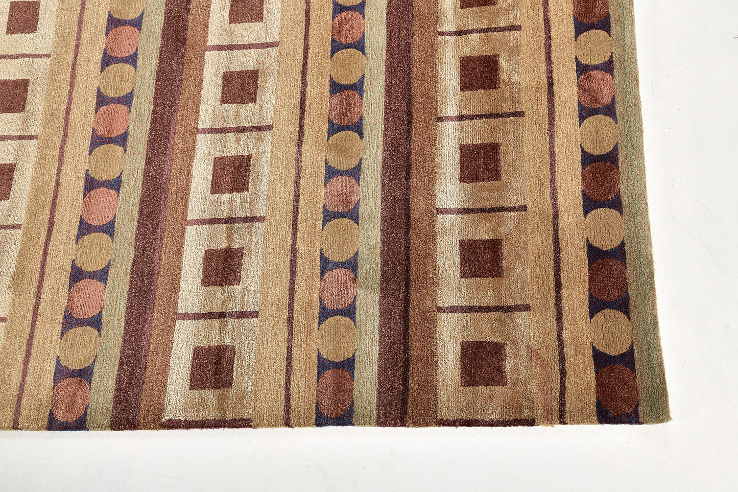 Nepalese Modern Design Rug Wool and Silk