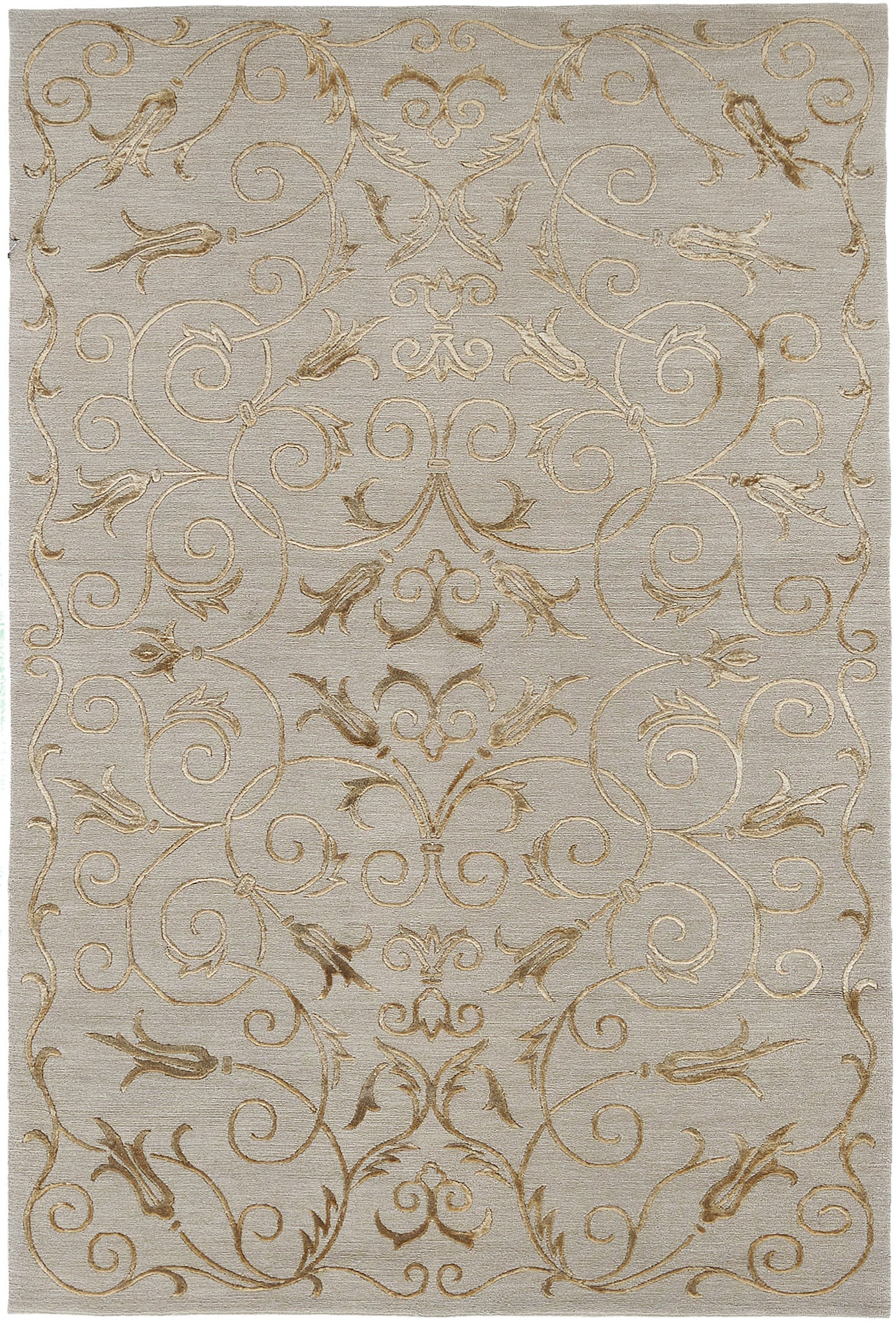 Nepalese Modern Design Rug Wool and Silk D417