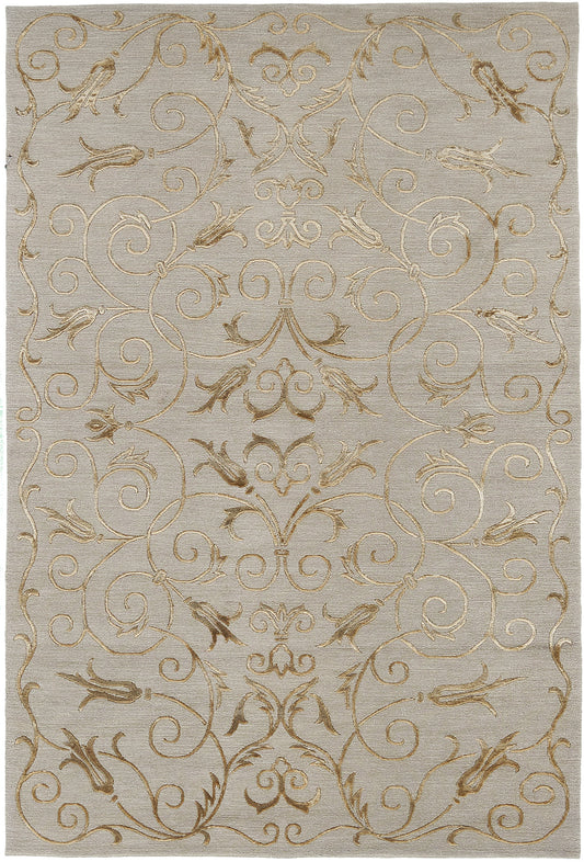 Nepalese Modern Design Rug Wool and Silk D417