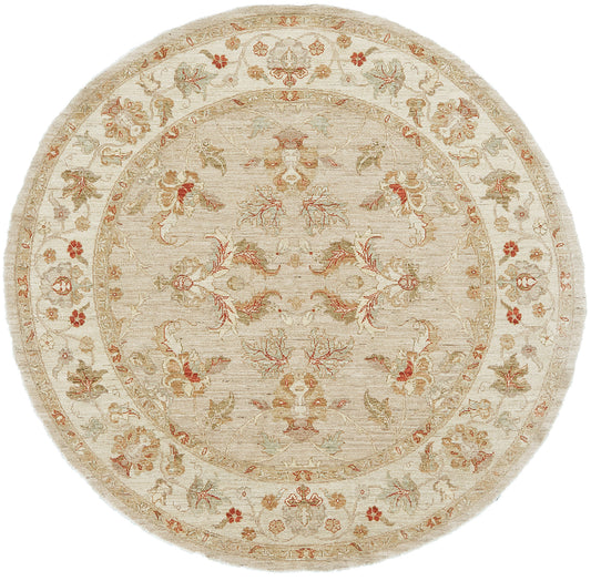 Natural Dye Agra Revival Round Rug
