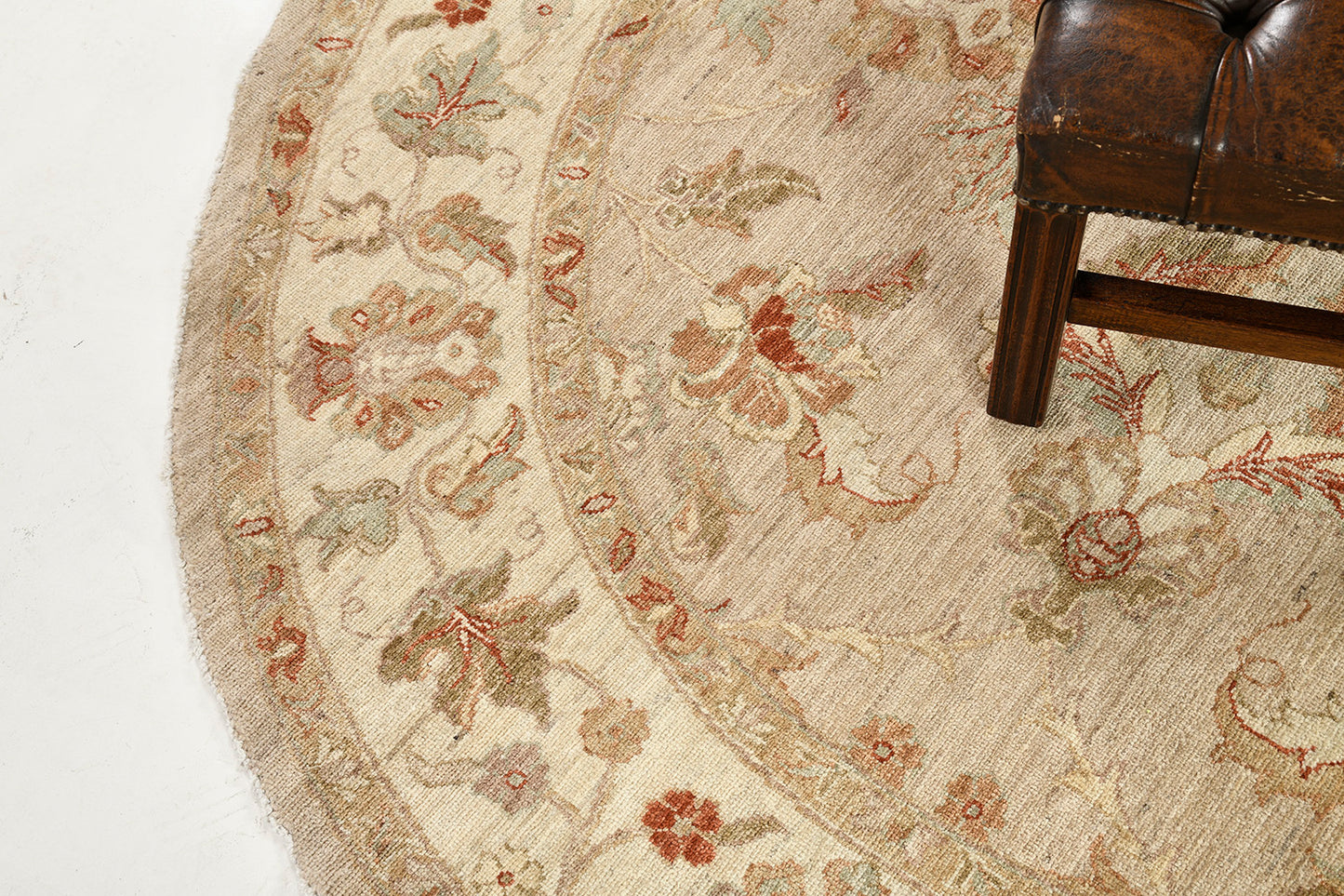 Natural Dye Agra Revival Round Rug