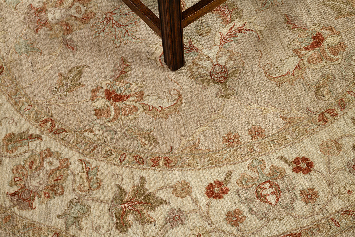 Natural Dye Agra Revival Round Rug