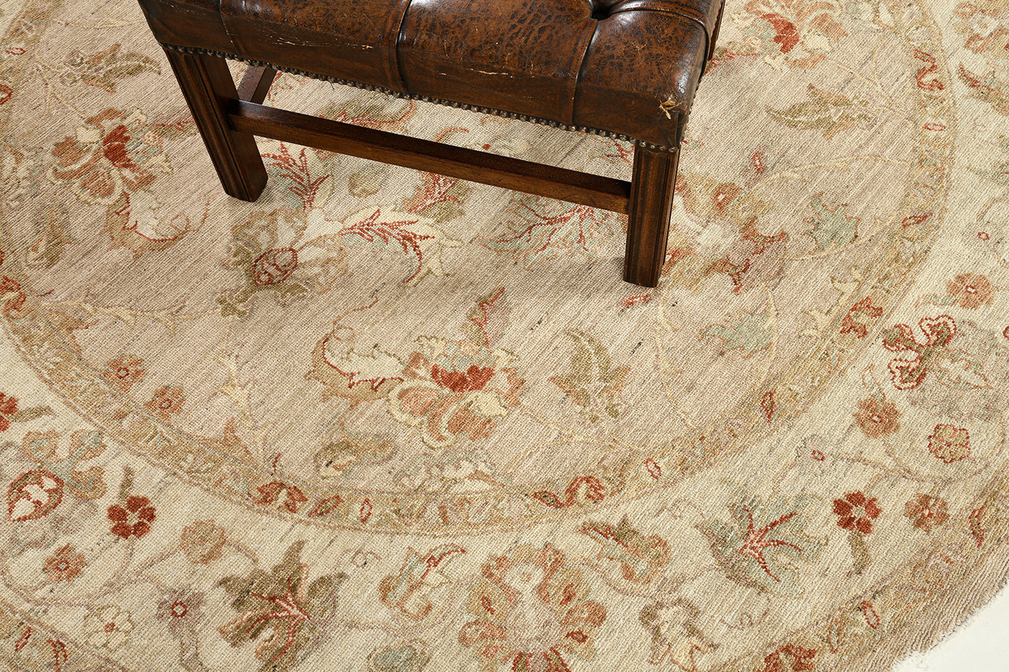 Natural Dye Agra Revival Round Rug