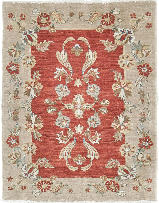 Natural Dye Floral Design Rug