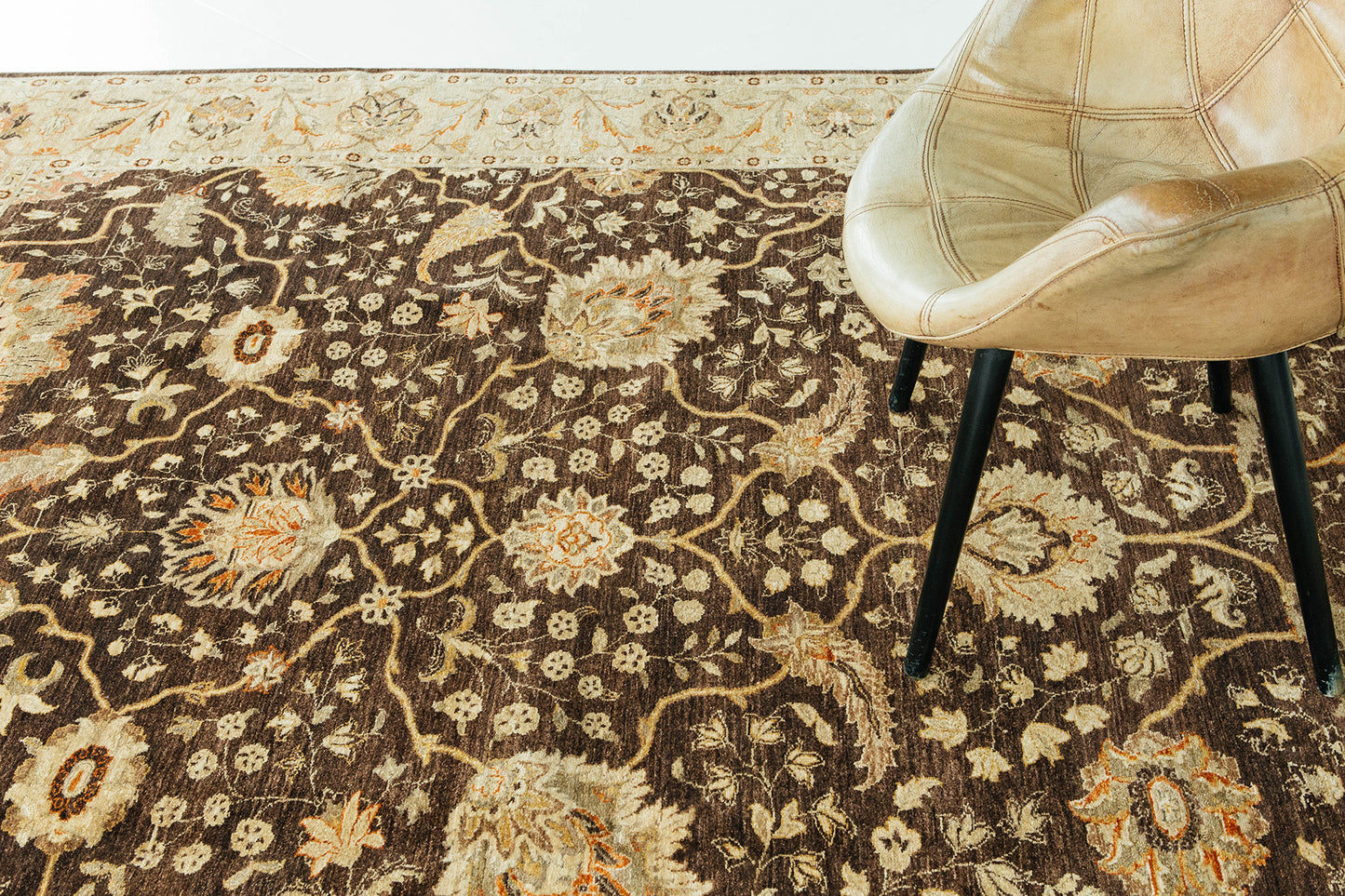 Natural Dye Antique Oushak Revival Rug