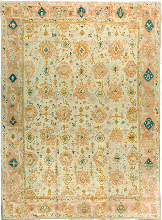 Antique Turkish Oushak Rug