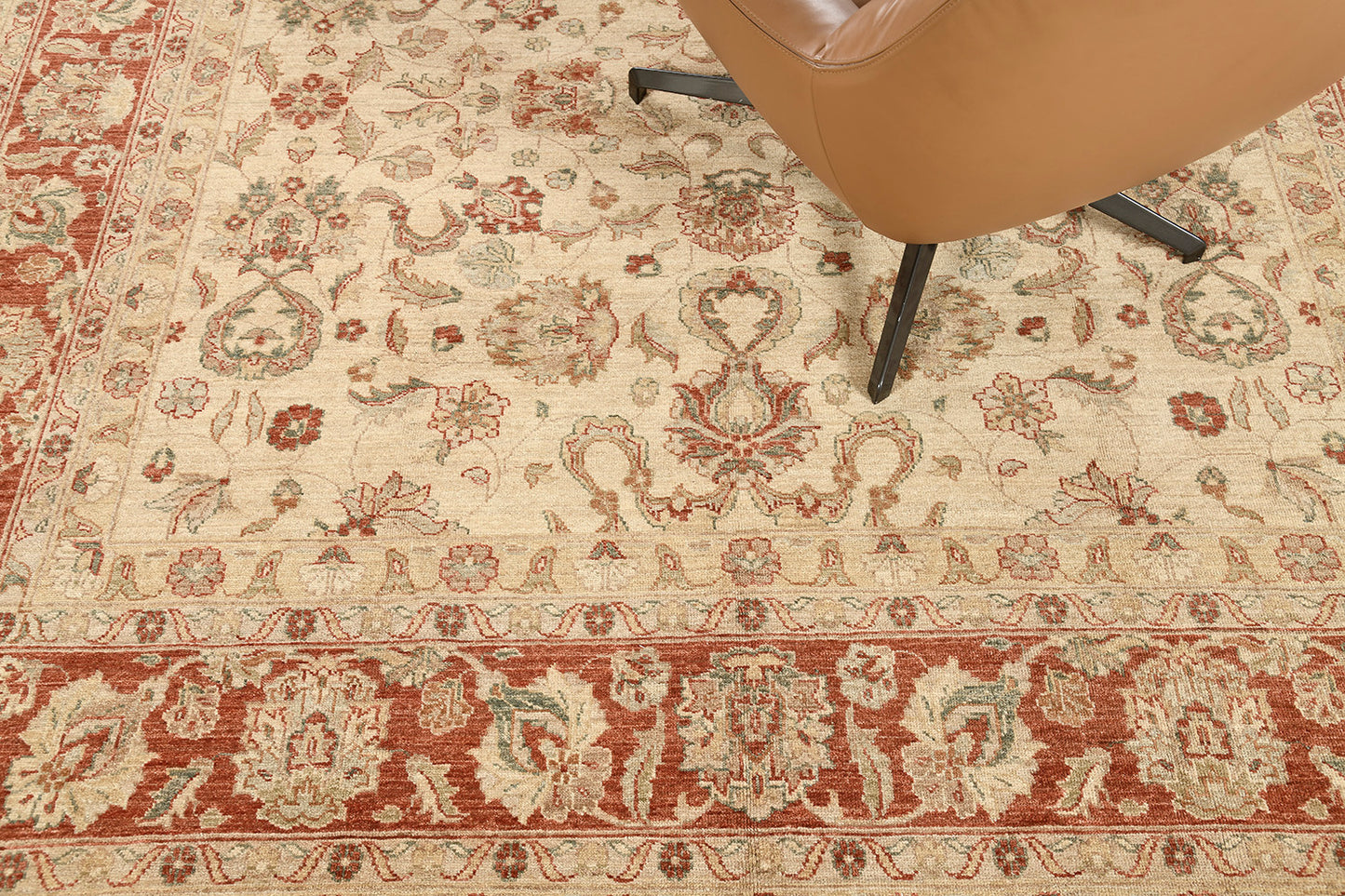 Natural Dye Allover Mahal Design Rug Divine Collection Square Rug