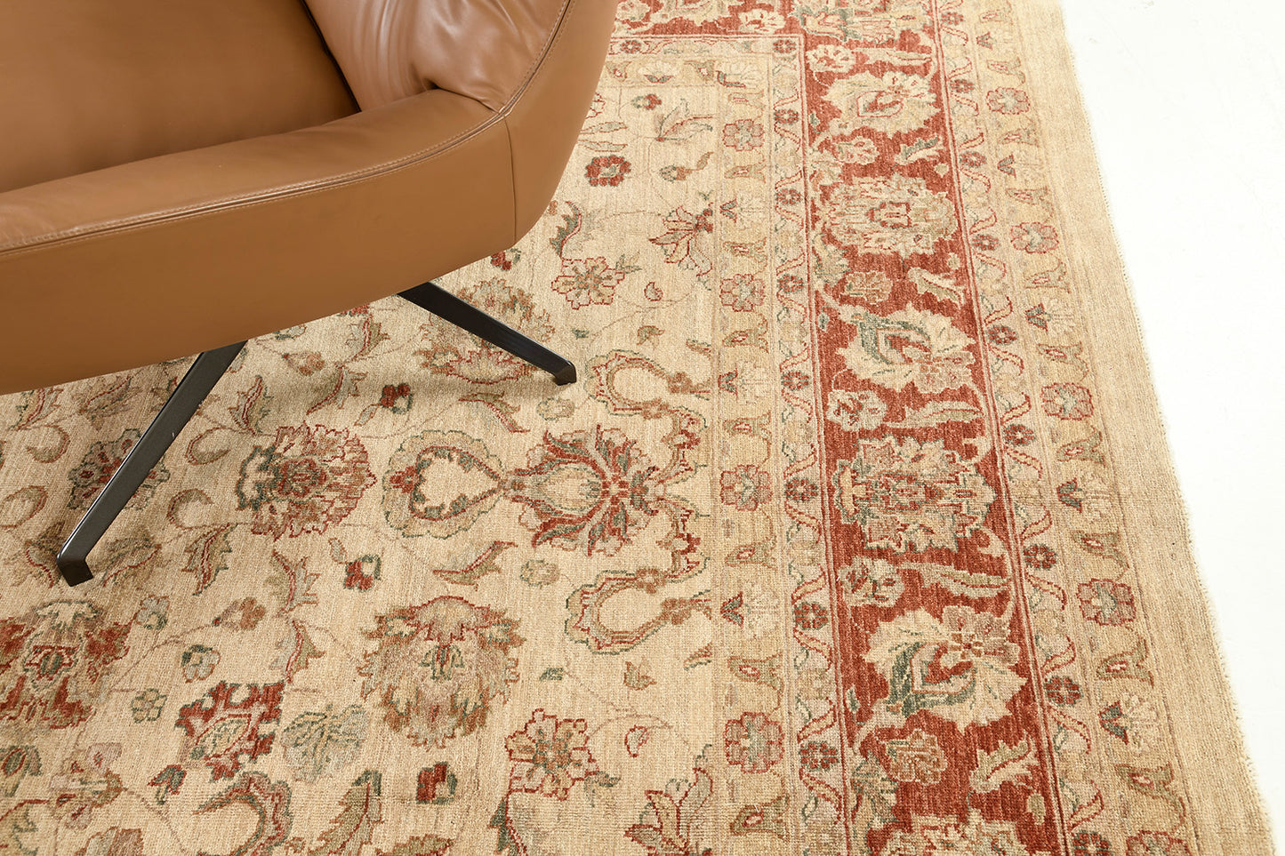 Natural Dye Allover Mahal Design Rug Divine Collection Square Rug