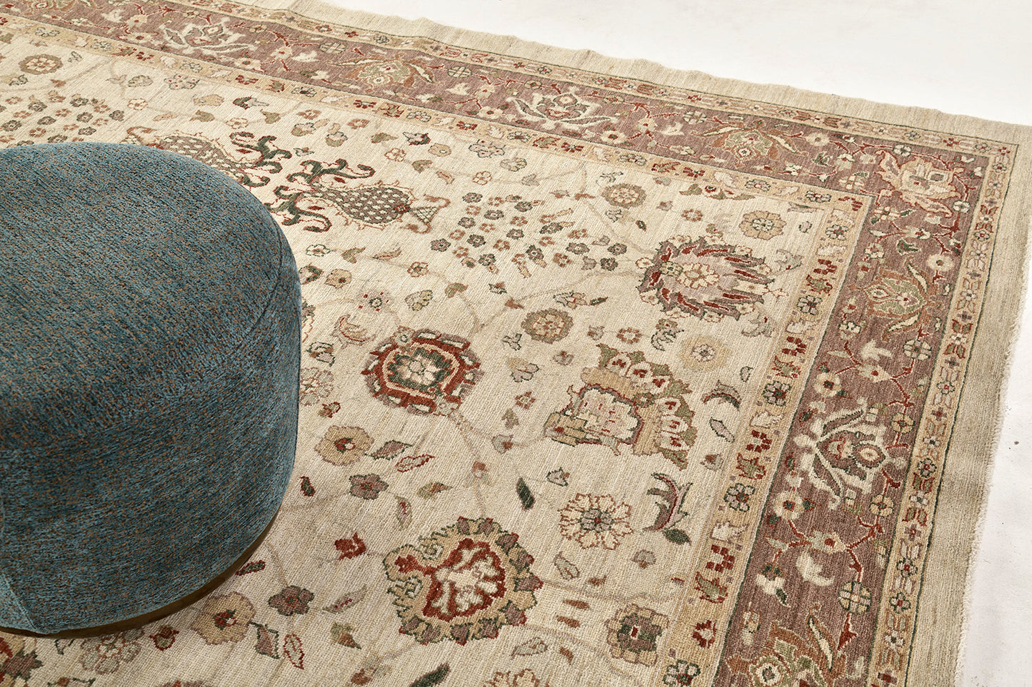 Natural Dye Sultanabad Design Rug Divine Square Rug