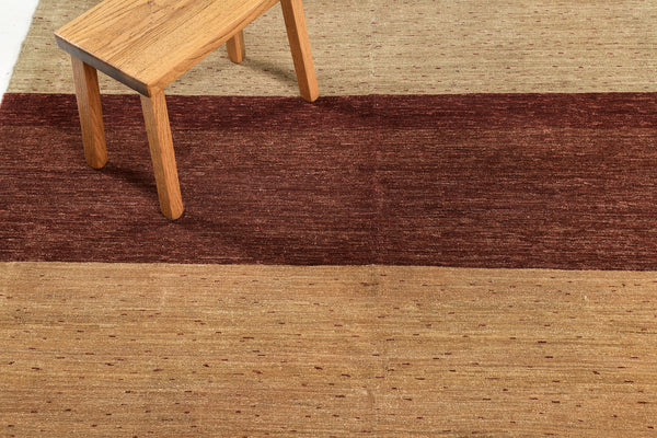 Natural Dye Contemporary Design Rug Mondrian Collection - overhead flat lay view [#10]