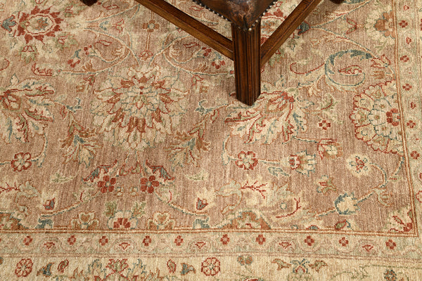 Natural Dye Sultanabad Revival Rug - artisan revival weave - overhead flat lay view [#10]