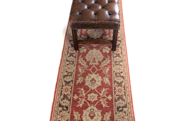 Natural Dye Sultanabad Runner - narrow runner - overhead flat lay view [#2]