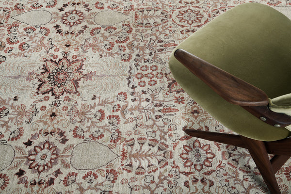 Natural Dye Tabriz Hadji Jalili Revival - artisan revival weave - detailed border and fringe
