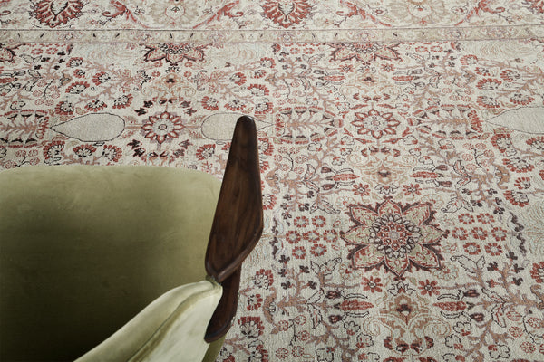 Natural Dye Tabriz Hadji Jalili Revival - artisan revival weave - full length showing color variation