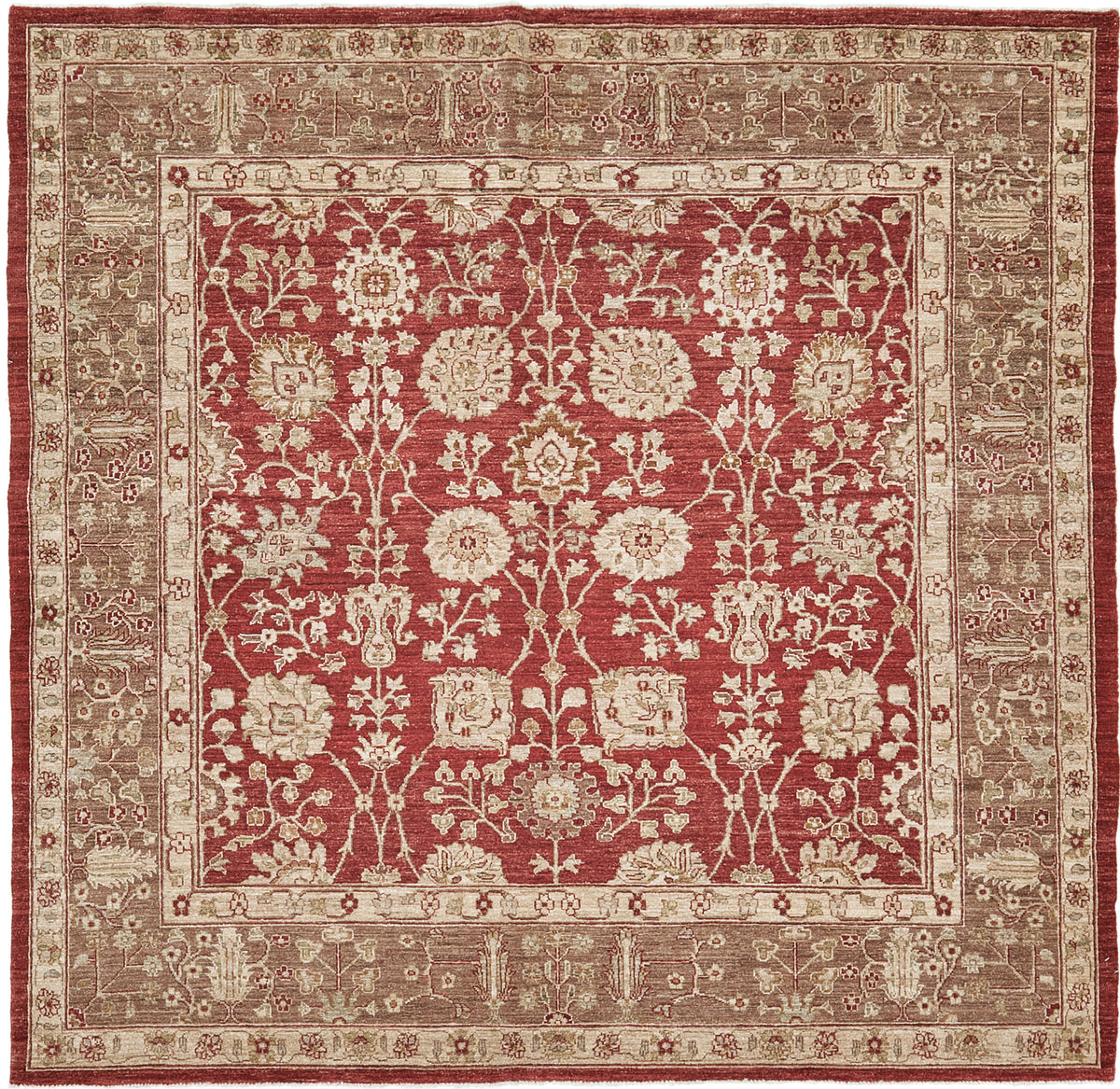Natural Dye Tabriz Revival Square Rug - artisan revival weave - one-of-a-kind handmade area rug [#2]