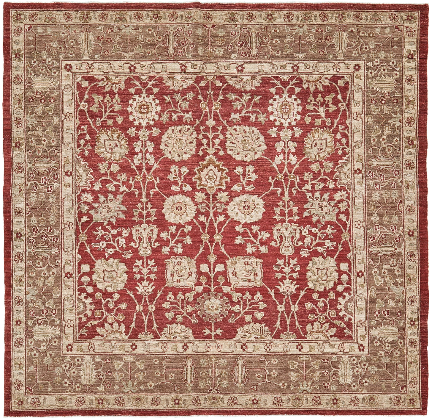 Natural Dye Tabriz Revival Square Rug