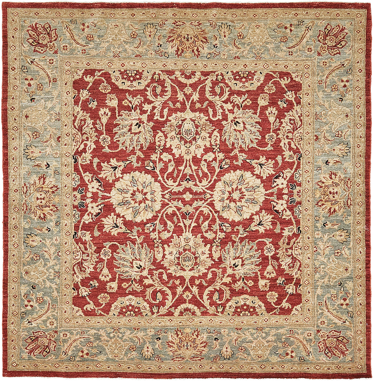 Natural Dye Sultanabad Revival Square Rug - artisan revival weave - one-of-a-kind handmade area rug [#5]