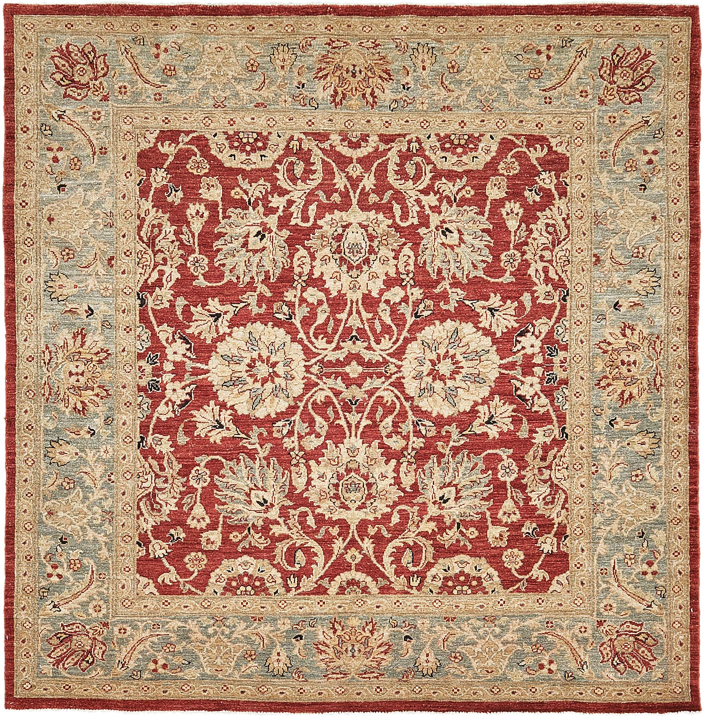 Natural Dye Sultanabad Revival Square Rug