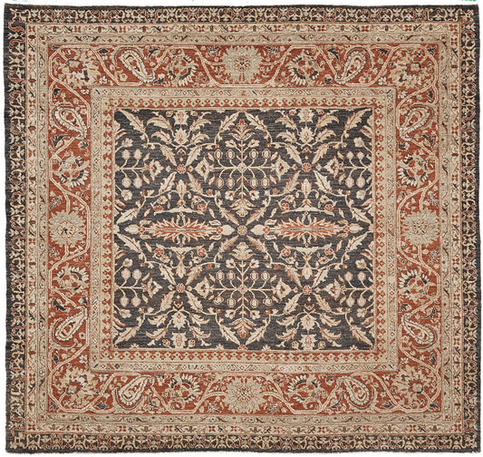 Natural Dye Amritsar Revival Square Rug