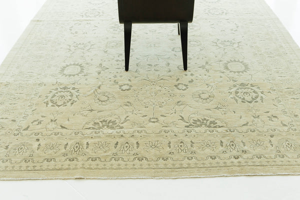Vintage Style Sultanabad Revival Rug - artisan revival weave - styled in room setting [#27]